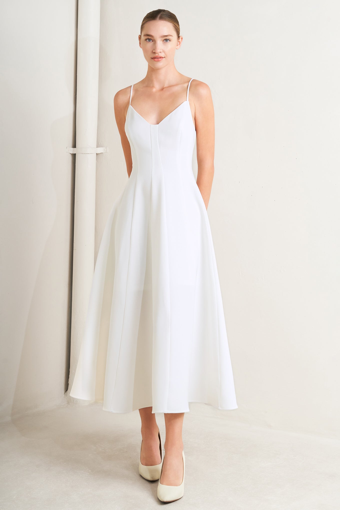 PURE INTENTION WOVEN MIDI DRESS