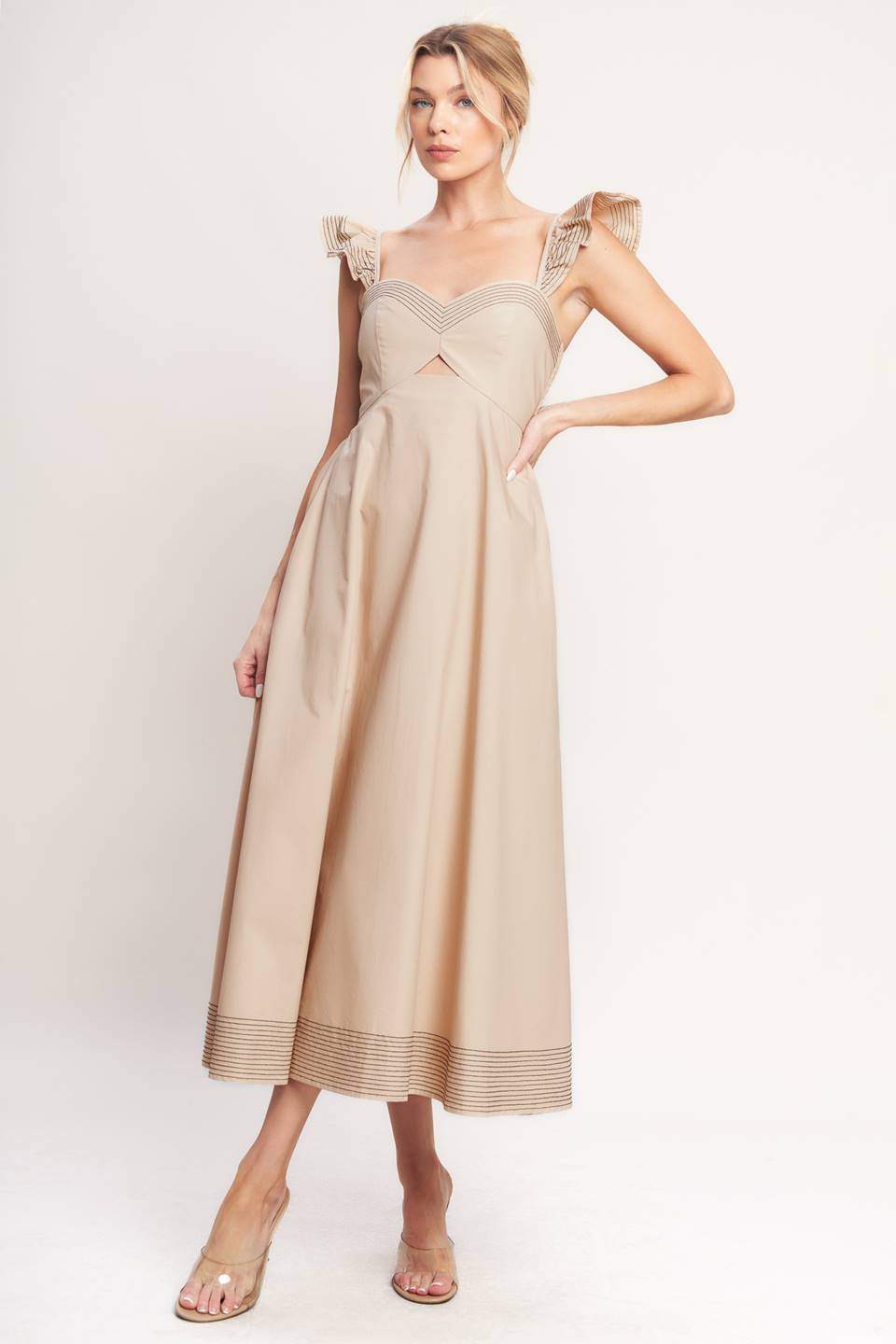 BEAUTIFULLY UNEXPECTED WOVEN MIDI DRESS