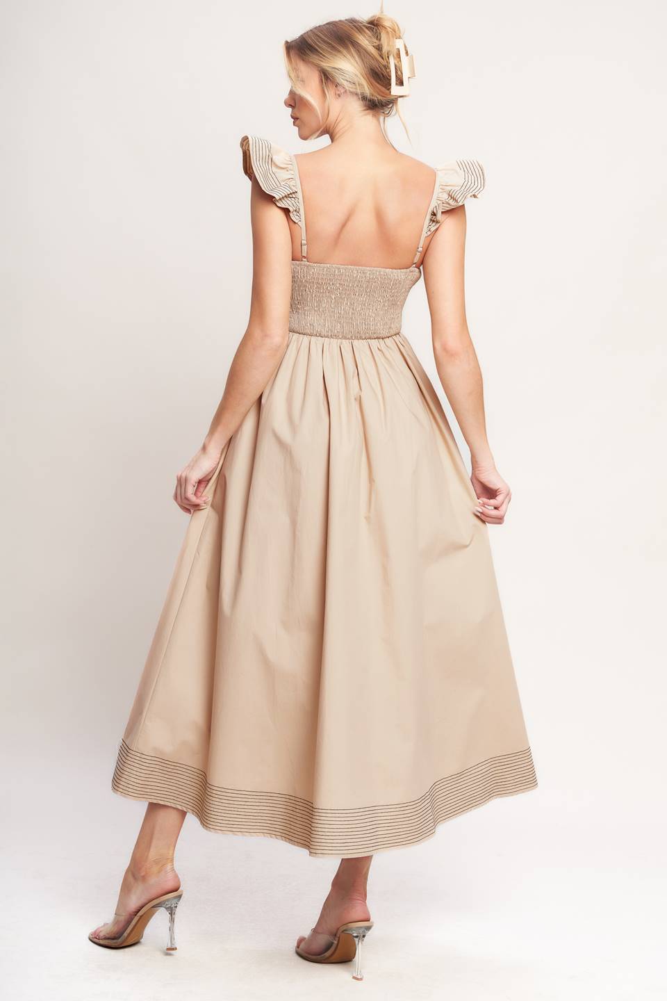 BEAUTIFULLY UNEXPECTED WOVEN MIDI DRESS