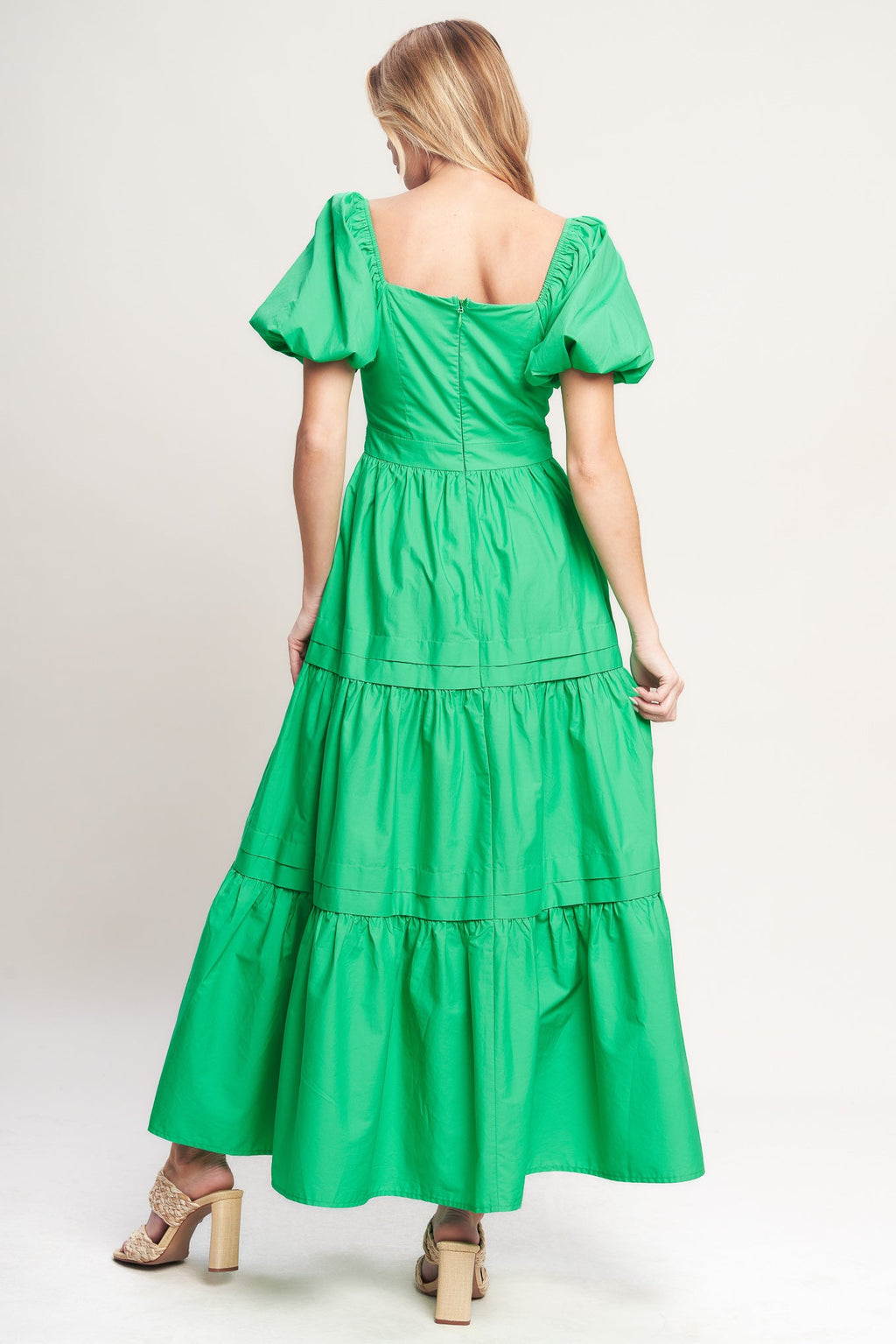 SWEET VERDANT WOVEN MAXI DRESS