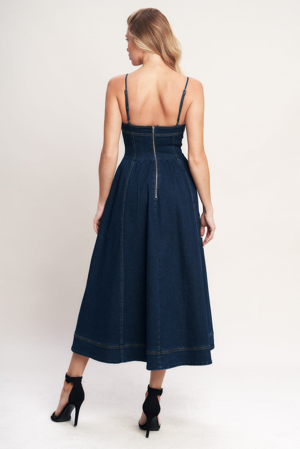 THE EVERYDAY ICON DENIM MIDI DRESS